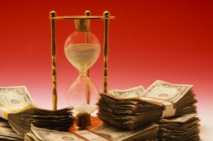 Hourglass and US Currency